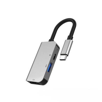 Hub rozszerzający USB-C do HDMI 4K: Konwerter wideo 3 w 1 High-Definition Dock