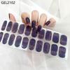 Custom Logo Semi Cured Gel Nail Sticker Waterproof Full Cover Gel Nail Wraps