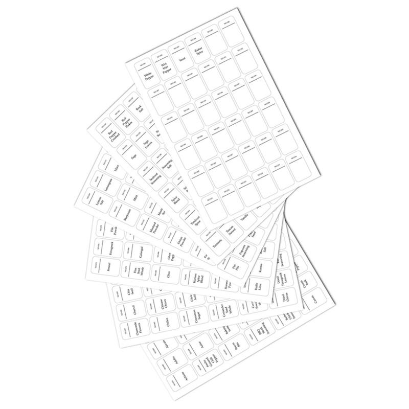 216 ks Samolepicí štítky Vodotěsné Odolné proti oleji Předtištěné Minimalistické samolepky Do kuchyně