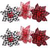 European Stunning Style Christmas Flowers Crafted From Luxurious Fabric Decor For
