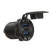 USB-Ladebuchse 3 Anschlüsse Mehrfachschutz QC3.0-Ladebuchse mit wasserdichter Abdeckung für Autos LKWs Wohnmobile