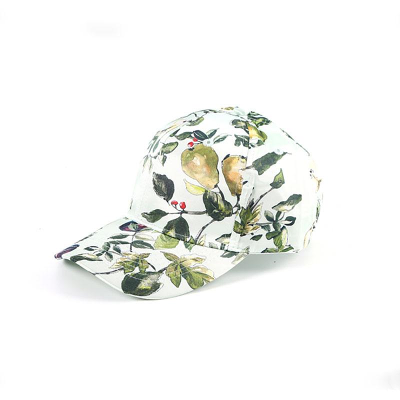 New Simulated Silk Printing Outdoor Sun Hat Men's and Women's Casual Outdoor Baseball Cap Retro Cap