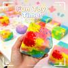 Slow Rising TPR Squeeze Toy Foam Slow Rebound Toy Creative Maltose Cube Stress Toy  Kids Adults