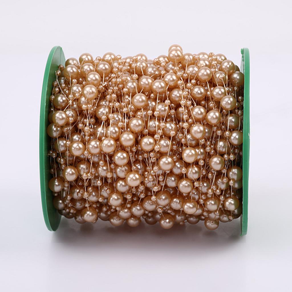 60CM Fishing Line Artificial Pearls Beads Chain Garland Flowers Wedding Christmas Party Decoration DIY Jewelry Accessory