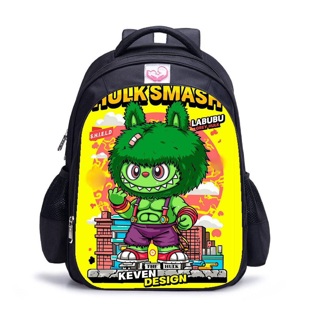 Labubu Trendy Children's Kindergarten Schoolbag Black Men's and Women's Backpack Cartoon Student Backpack 5530 CLE