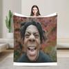IShowSpeed Funny YouTuber Super Warm Blankets Camping Plush Throw Blanket Street Trend Outdoor Flannel Bedspread Sofa Bed Cover