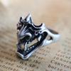 Animal Tooth Ring Demon Ring Japanese Frosted Style Skull Ring