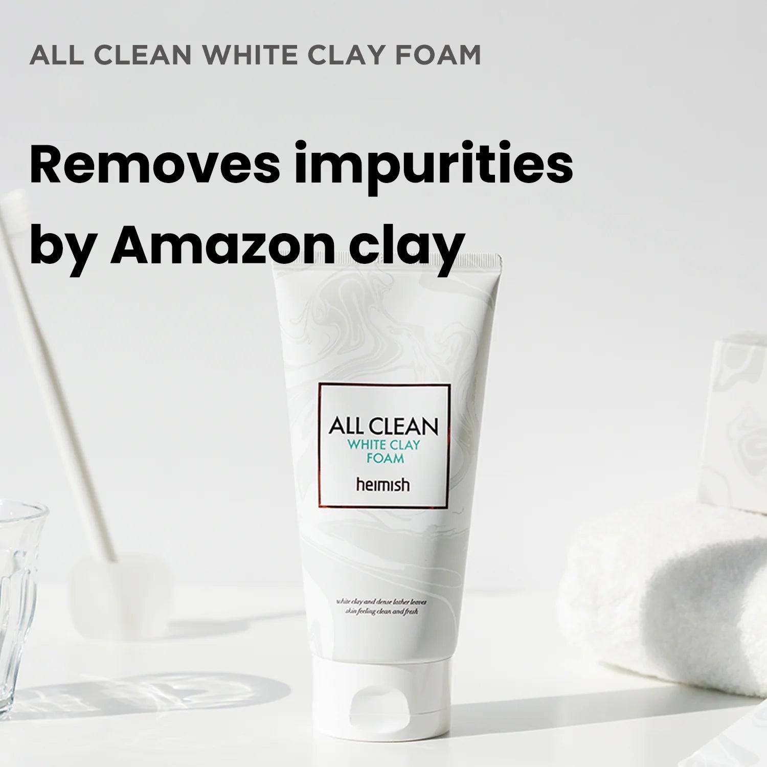 

heimish All Clean White Clay Foam 150ml + RANDOM GIFT
