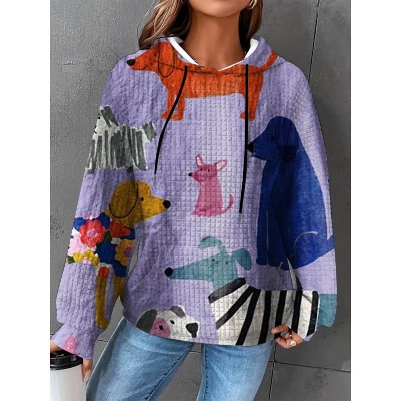 3D Printed Checkered Oversized Sweatshirt Women Streetwear Casual Crewneck Long Sleeve Top S-5XL