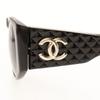 CHANEL COCO Mark sunglasses 94305 Matelasse black plastic Women Used