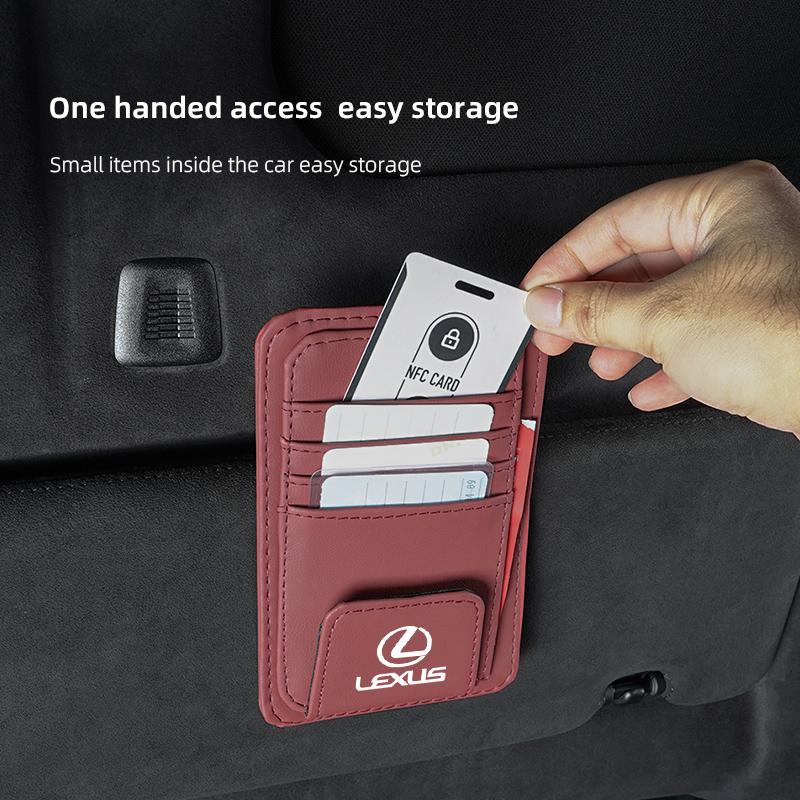 Car Sun Visor Card Bag Storage Clip Glasses Storage Accessories For Lexus F SPORT LBX NX RX 350h 450h ES UX 300e GS GX IS LS LXKR8