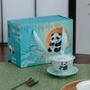 Chinese Style Panda Ceramic Cover Bowl Cup Kung Fu Tea Set Restaurant Home Brewing Tea Bowl Single High End Gift Giving Ceramic Tea Set