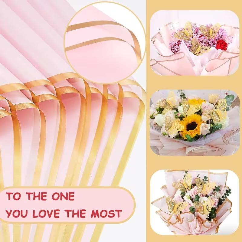 Valentinstag Wasserdichtes Florales Geschenkpapier für Blumenstrauß Geschenkpapier Luxuriös Hochzeit Geburtstag Blumenarrangement DIY Basteln