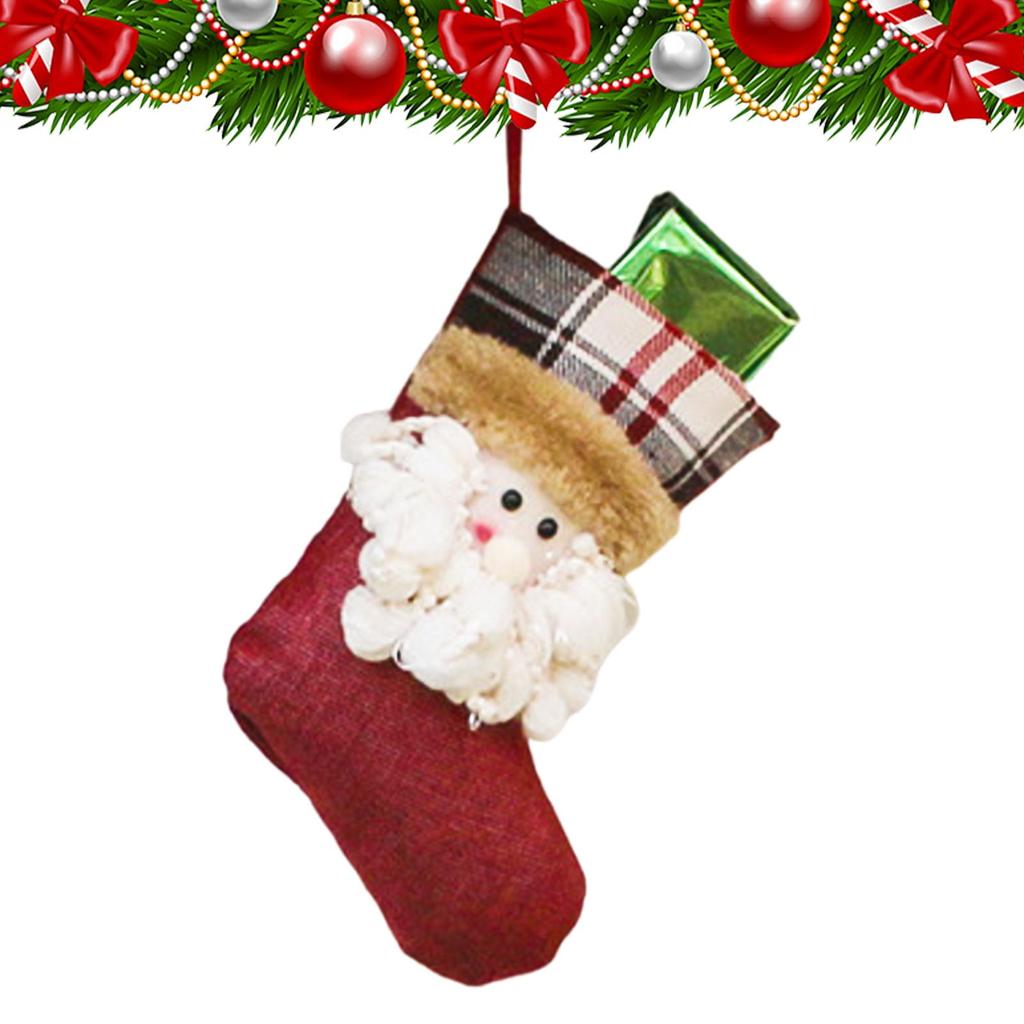 Family Christmas Stockings Cute Stockings Decorations Christmas Sock Bags For Chocolates Prizes Goodie Stuffers Tree Fireplace