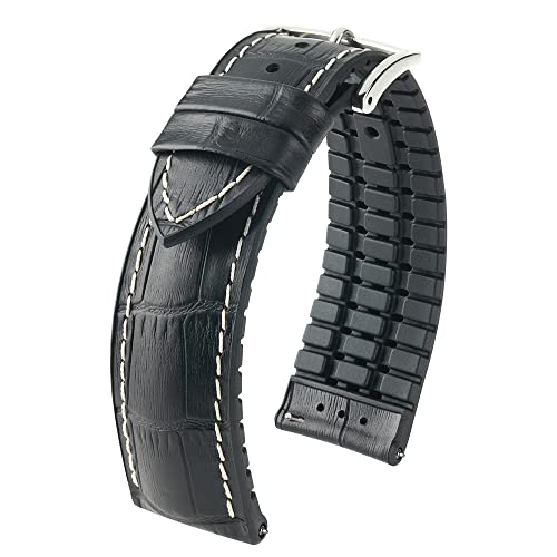 

[Hirsch] [Оригинал] Кожаный ремешок для часов George, черный, 24 мм, с серебряной пряжкой (ge_bk_24)