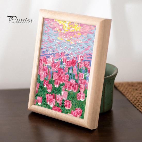 

5D Diamond Art Kit Розовый тюльпан Цветы Пейзаж Снятие стресса Развитие терпения Вышивка крестом Сделай сам Поделки для взрослых 1 Set A