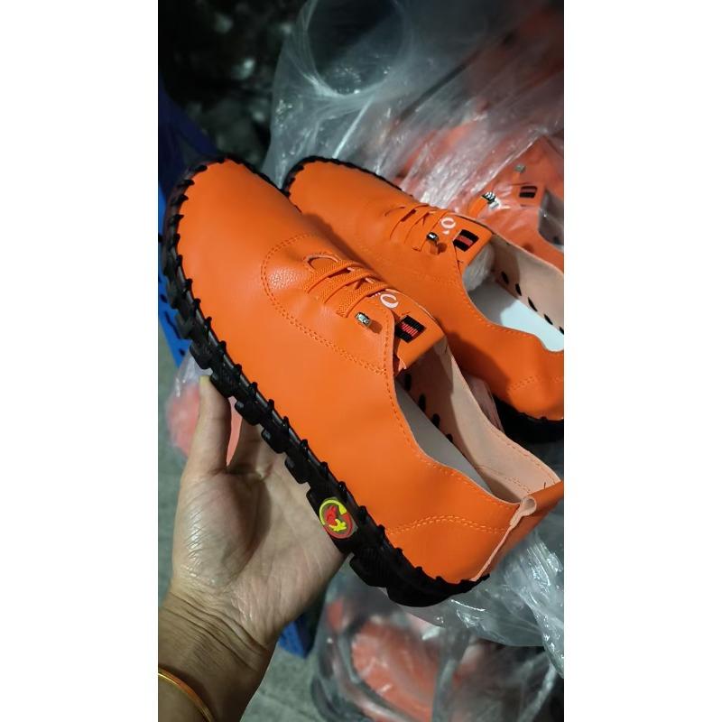 Damen Handgemachte Flache Schuhe mit Weicher Sohle, Bequeme Slip-On Schuhe, Übergrößen Frühling Sommer Schuhwerk