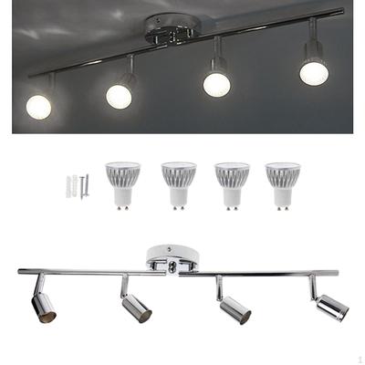 Light Ing Kit, Ceiling Lighting, Adjustable Direction Rotatable Lamp Head, Included 4 GU10 Bulb 3W