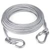 4.6m/9m/15m Double Leashes Stainless Steel Dog Tie  Strap Cable Leash Raction Rope with Metal Buckle Steel Wire Collar Outdoor