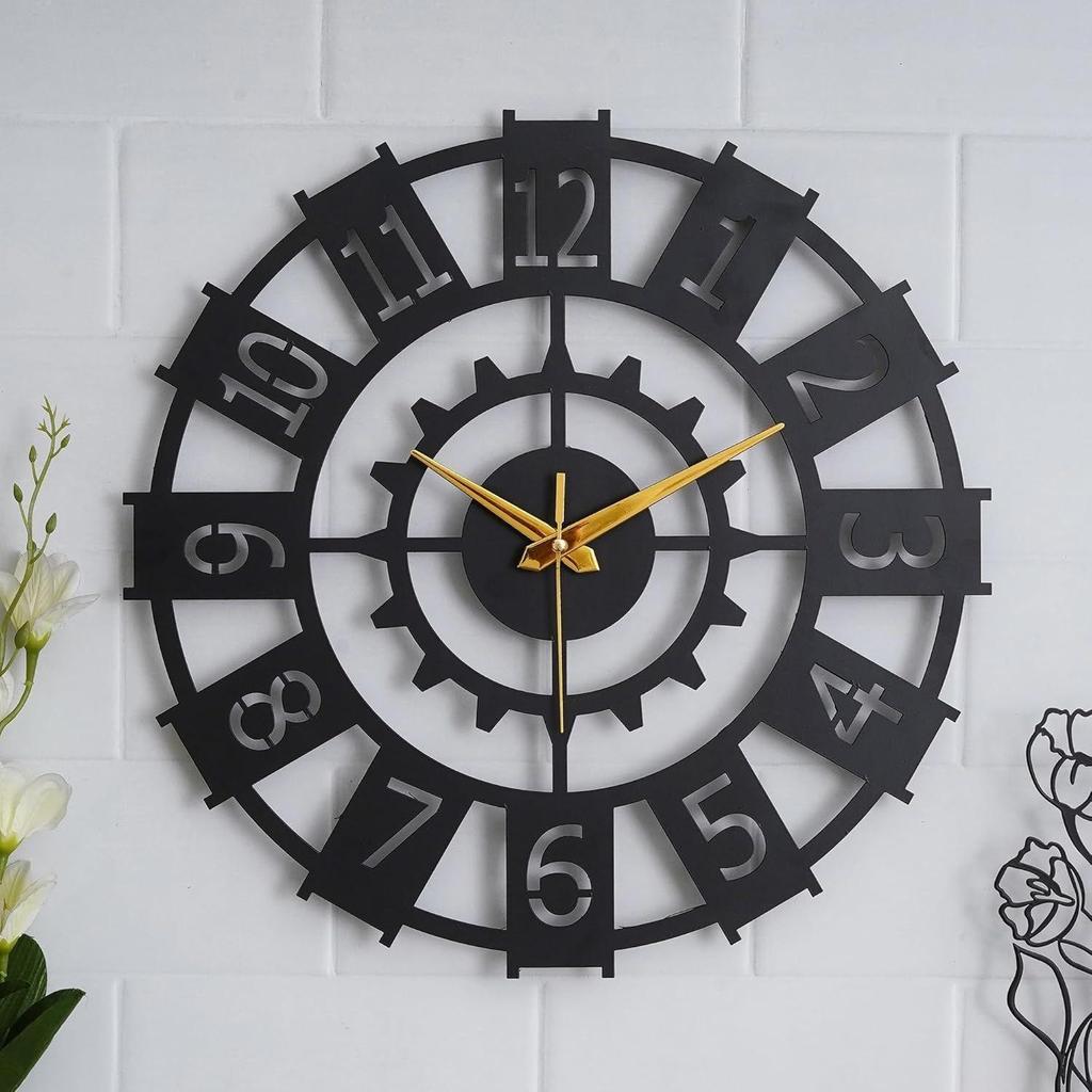 Wall Clock for Living Room, Bedroom, Office, Kitchen, Home and Hall | Antique Fancy Big Size Modern Wall Watch for Home Decor 60CM)