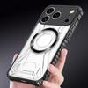 Shockproof Clear Armor Case For iPhone 17 Pro Max 16 15 14 13 Pro Max Magnetic Metal Ring Hybrid TPU+PC Phone Bumper Cover