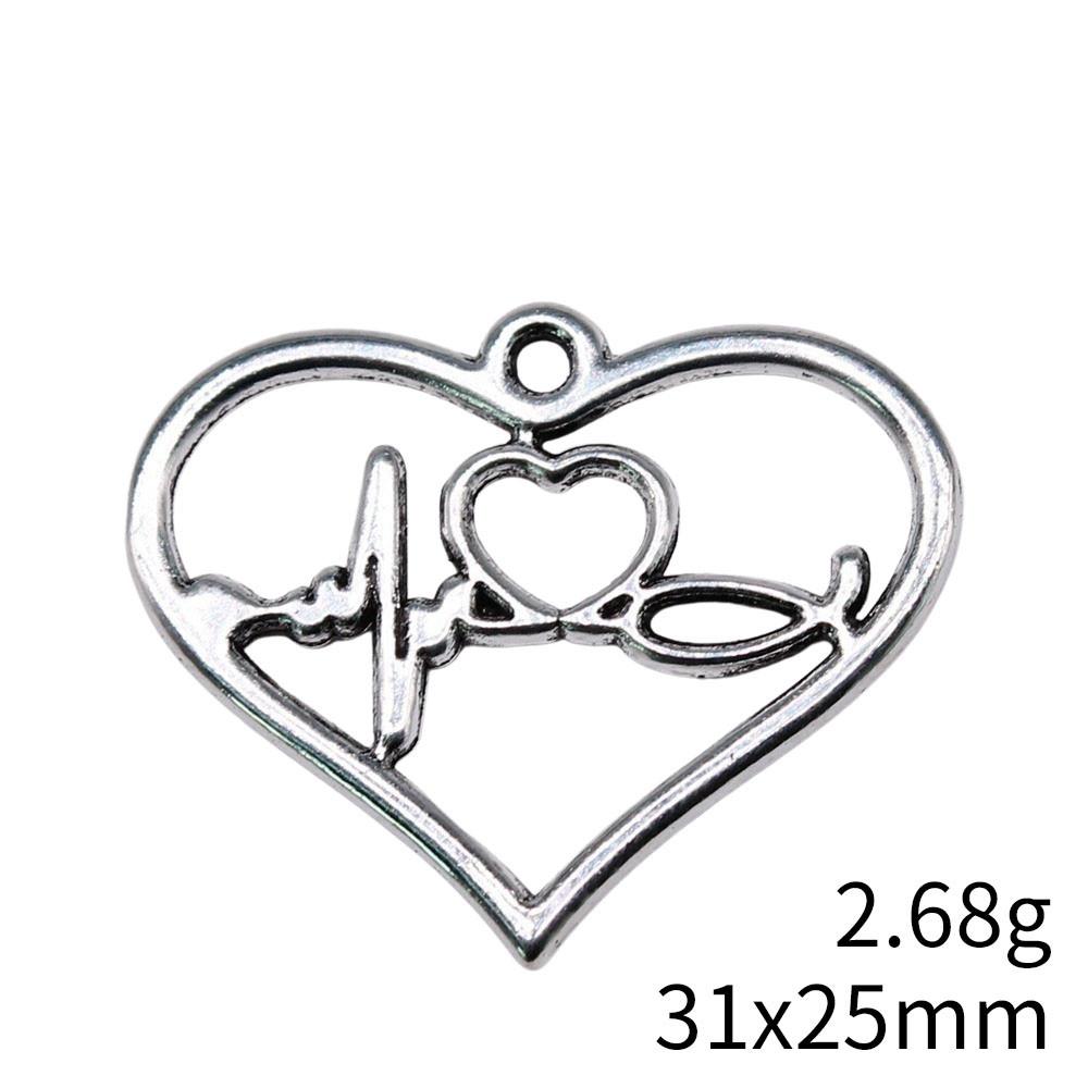 Back To School Charm Bracelet Hollow Peach Heart Charms Pendant Ornaments For Home Male Pendant