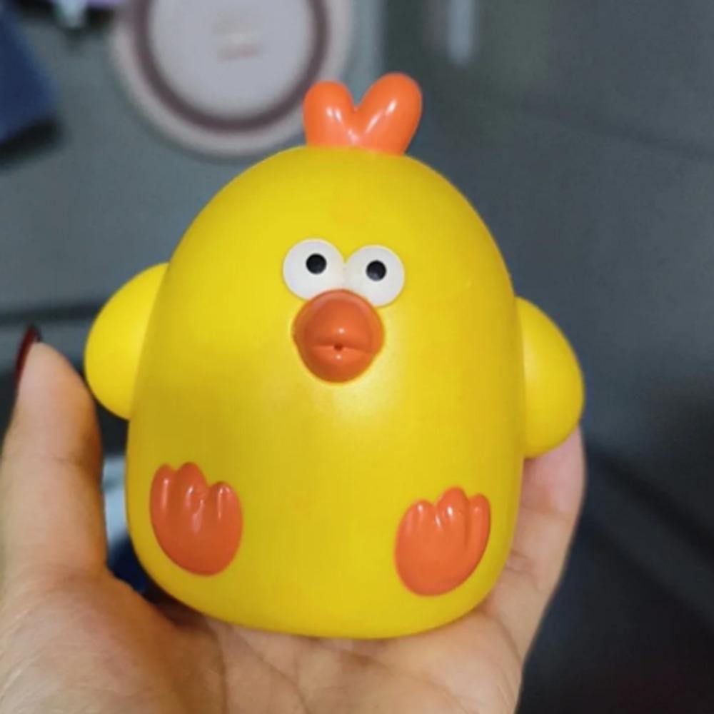 Anime Water Squirt Toy Yellow Chicken Swimming Water Toys Baby Bath Toys  Children