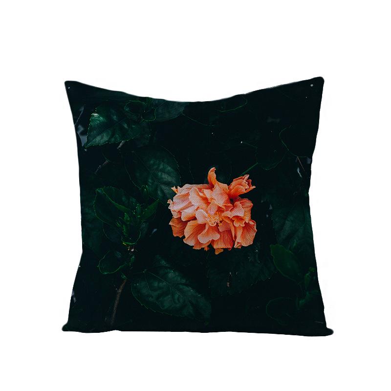 Modern Simple 3D Flower Polyester Pillow Cover for Home New Chinese Style Pillow Sofa Car Cushion Cover