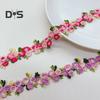 15 Yards Blommig Spetskantband Polyester Broderad Spetsapplikationsremsa Blommig Spetsband Sytyg för DIY-hantverk Bröllopsdekorationer