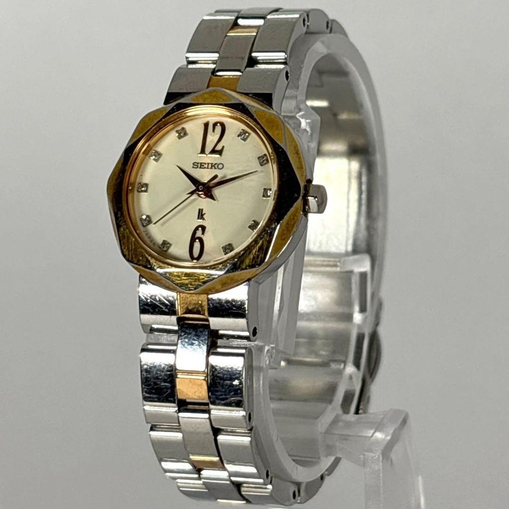 Used [New Battery, Working] SEIKO LUKIA Diamond Quartz Ladies Watch (Two-tone)