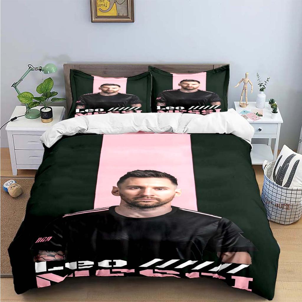 Modischer Fußballstar R-Ronaldo Aufdruck Bettwäsche Set Bettbezug Decke Bett Jugend Kinder Mädchen Jungen Luxus Geburtstagsgeschenk