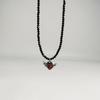 Gothic Style Heart And Butterfly Black Crystal Beaded Necklace Unique Neck Chain For Women Seeking Unique Fashion
