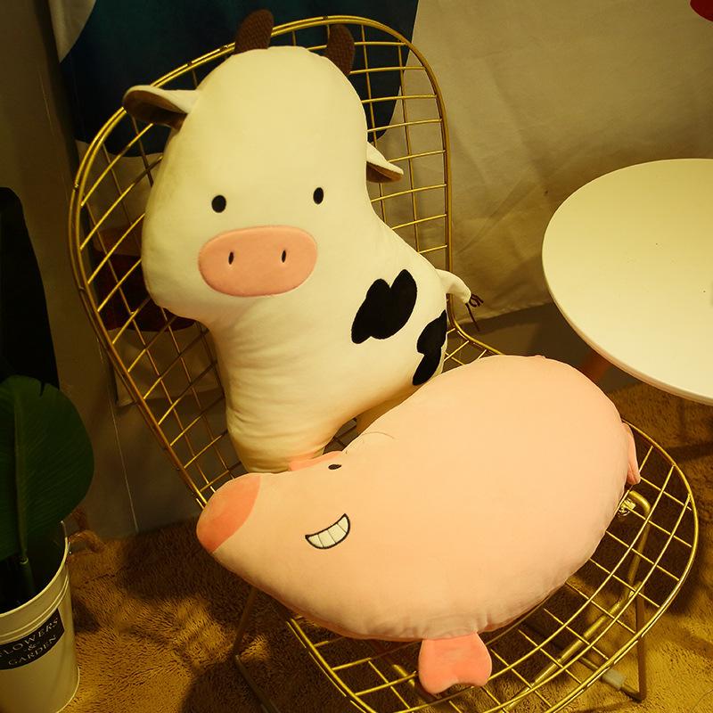 Lifelike Animal Plush Toy Crocodile Cat Chicken Long Neck Goose Piggy Cattle Stuffed Doll for Kids Birthday Gift