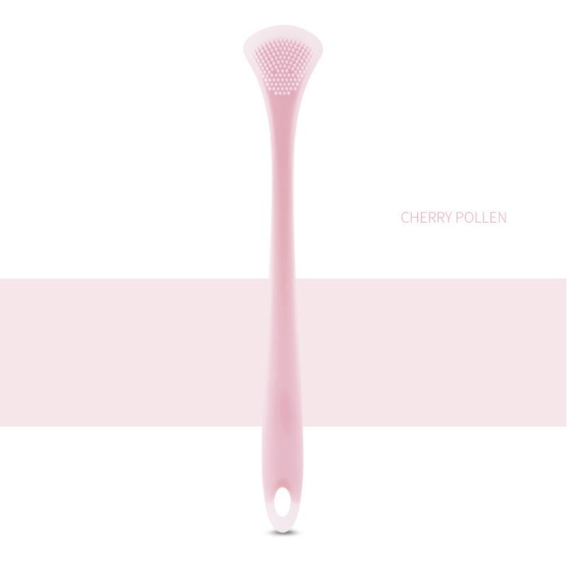 

Щетка для чистки языка Мягкий силиконовый инструмент для чистки языка Двусторонняя чистка Массаж Скребок для языка Инструмент для ухода за полостью рта розовый