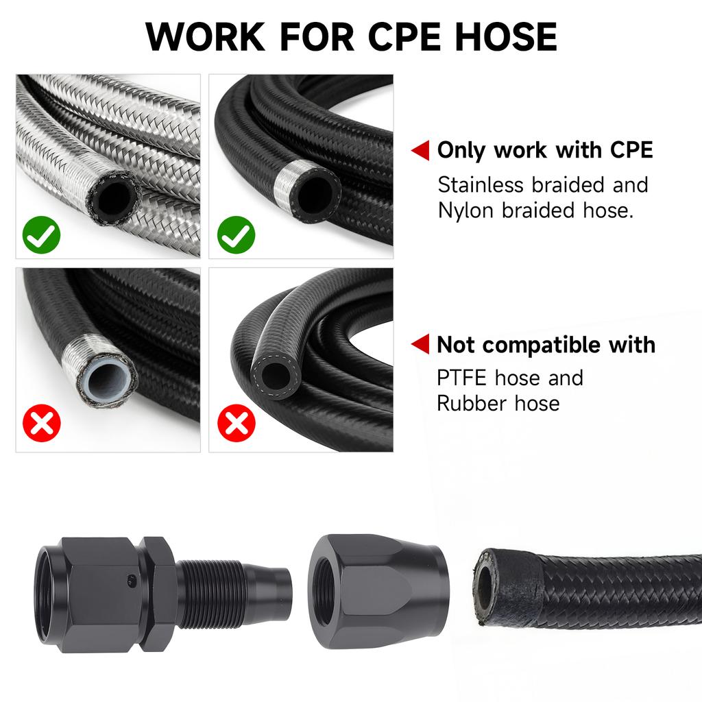 1 PCS Universal Straight 0 45 90 180 Degree Aluminum Car Swivel Hose End Fitting Adapter AN4/AN6/AN8/AN10 Oil Fuel CPE Line NPT