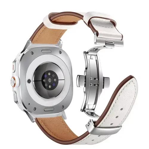 Premium Leather Strap For Samsung Galaxy Watch 8 Classic 46mm/44mm 40mm High-end Bracelet Wristband Galaxy Watch Ultra 2026 Belt