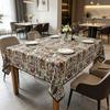 Party Dining Home Kitchen Cotton Linen Material Soft Washable Household Rectangle Tablecloth