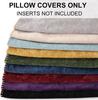 Fall Decorative Cozy Throw Pillow Covers Cases for Couch Sofa Home Decoration Solid Dyed Soft Chenille Fall Orange Cushion Cover