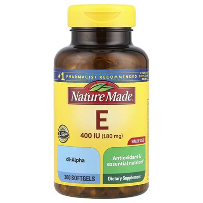 Nature Made, Vitamin E, 180mg (400IU), 300 Softgels