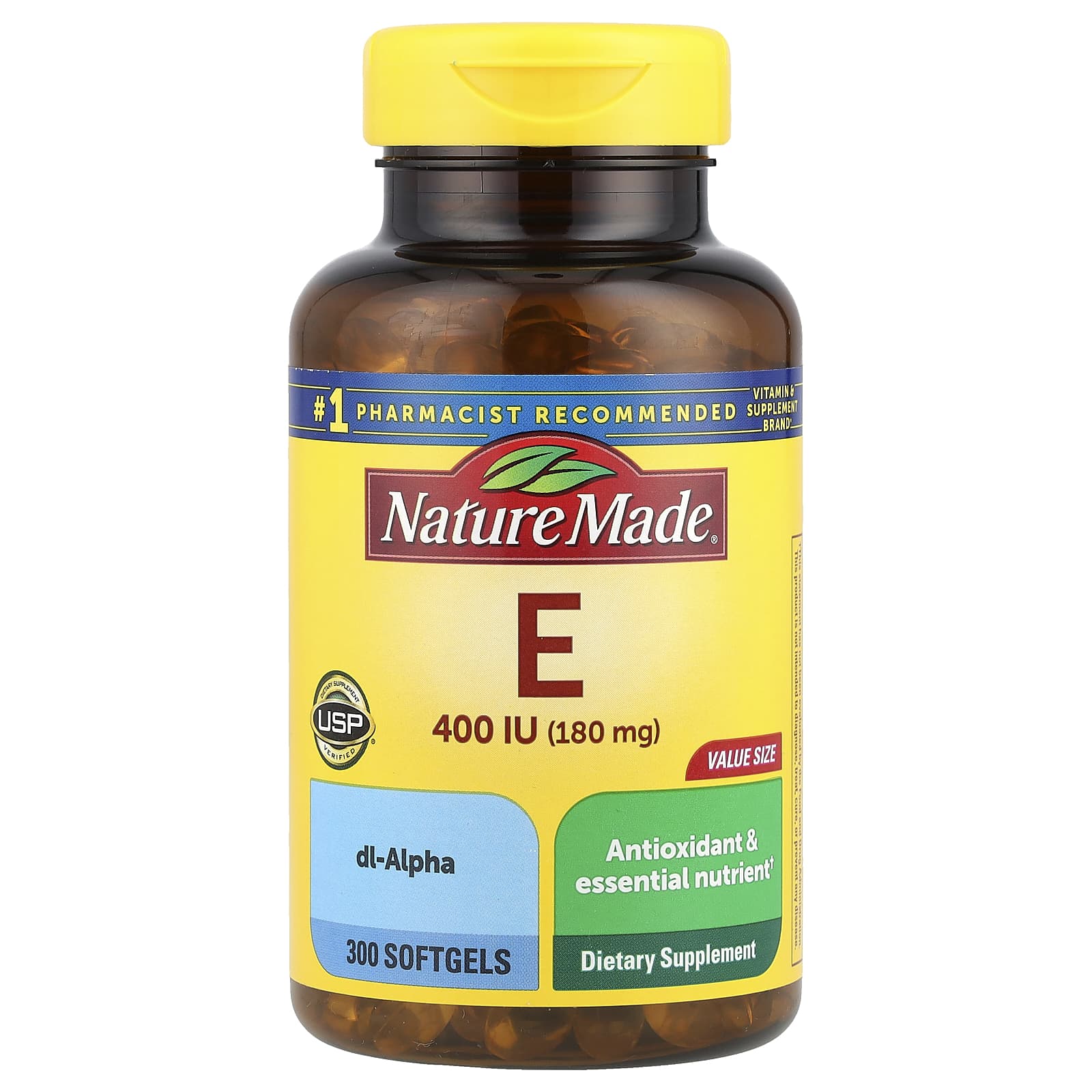 

Vitamin E, 180 mg (400 Iu), 300 softgels