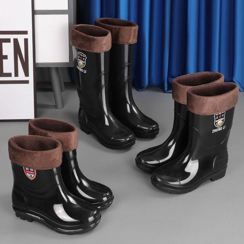 Rain shoes oil-resistant wear-resistant tall tube fashionable deodorant waterproof thickened lightweight water anti-fouling rain shoes keep warm