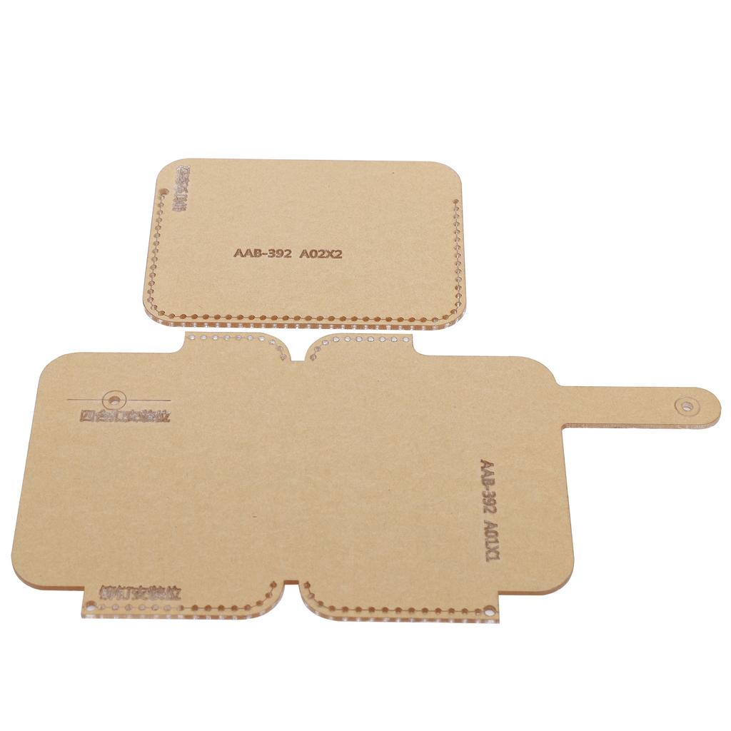 2Pcs Clear Acrylic Template Card Package Transparent HandMade Craft DIY Leather Tool AAB 392