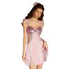 Elegant Satin Push-Up Deep V Backless Nightgown Lingerie Set