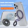 Magnetic Phone Ring Stand Foldable Phone Holder Double-sided Design Horizontal Vertical Mounts for Desk And Car Mount