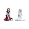 Skeleton Sisters Statue Decoration for Home Tabletop, Resin Skeleton Girl Halloween Decoration Handicraft