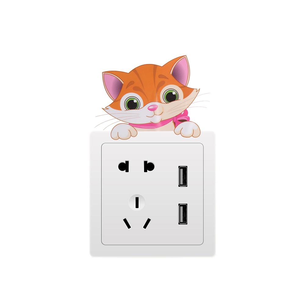 Cartoon Light Switch Sticker Easy to Use Removable Wall Sticker Animal Switch Sticker  Bedroom
