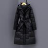 Winter Casual Cotton Coat Women Oversize Long Slim Fit Pure Color Simple Outwear
