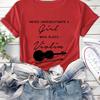 Violin Print T-Shirt - Classic Round Neck Ultra-Soft Short Sleeves Sports-Inspired Tee for Women Perfect for Casual Occasions