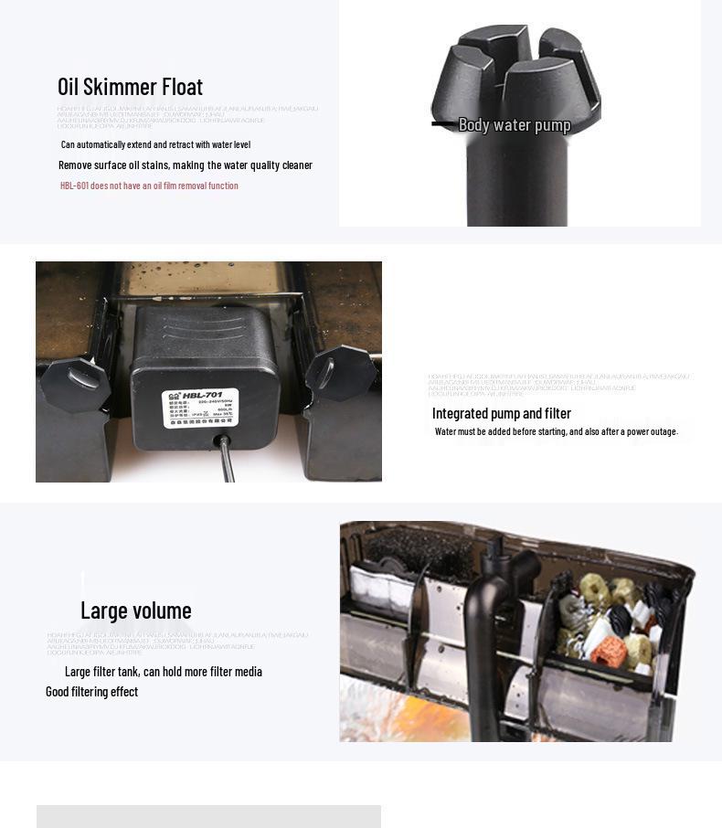 Sen Sen HBL Wall-Mounted Waterfall Filter and Oxygen Pump for Aquariums and Turtle Tanks