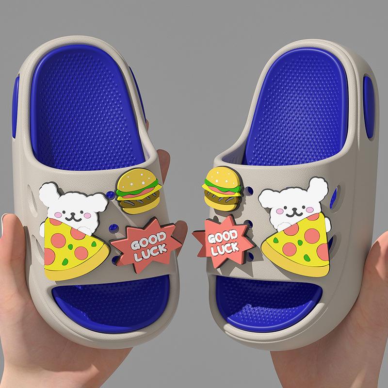 Children's Cool Slippers Girls Summer Cartoon Cute Non-slip Indoor Boys Soft Bottom Slippers Baby